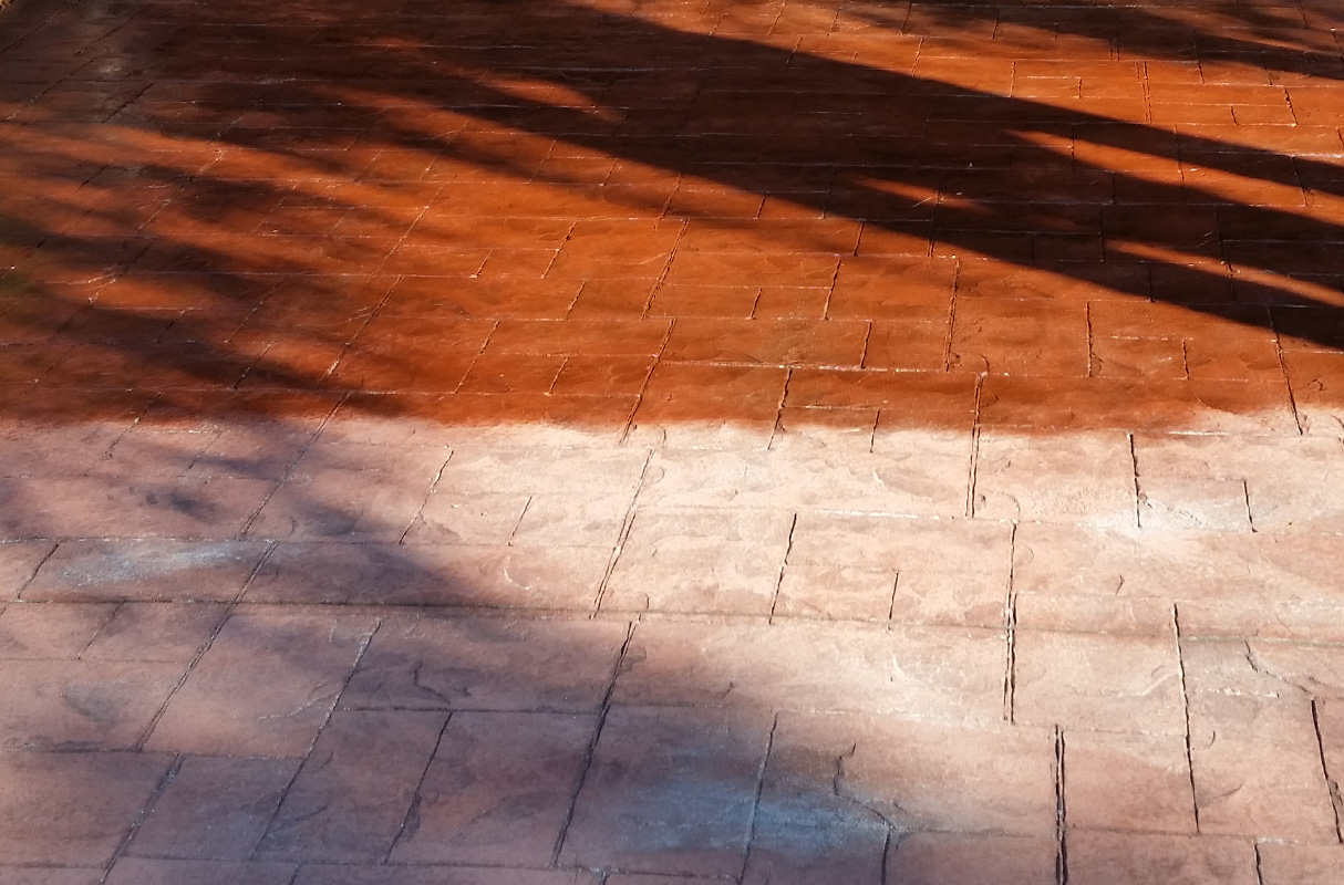 Stamped Concrete All About Pressure Clean & Seal