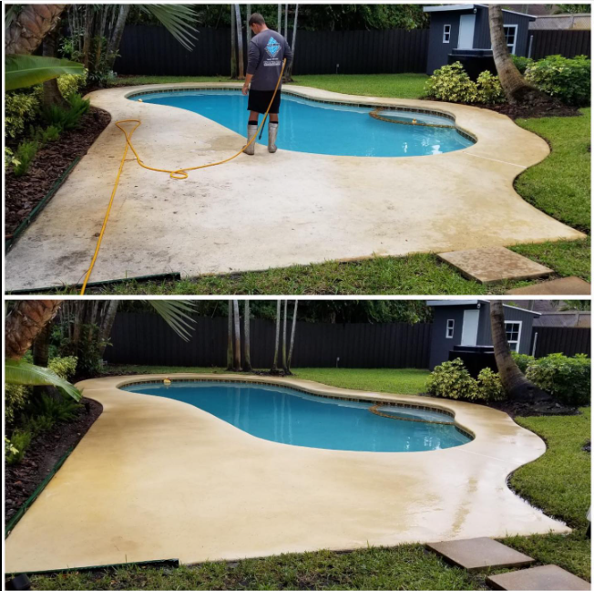 pool deck cleaning 