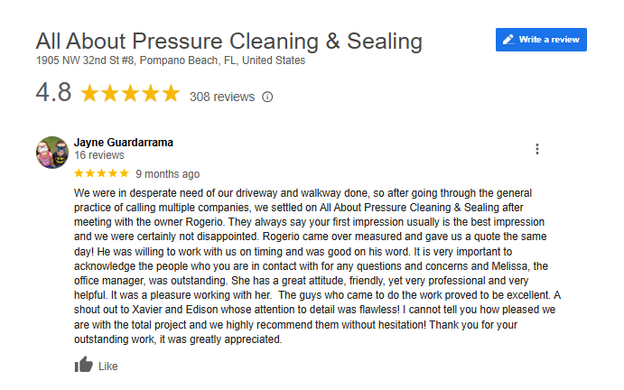 Pressure Washing Services in Coconut Greek – All About Pressure Clean & Seal 8 customer reviews for all about pressure