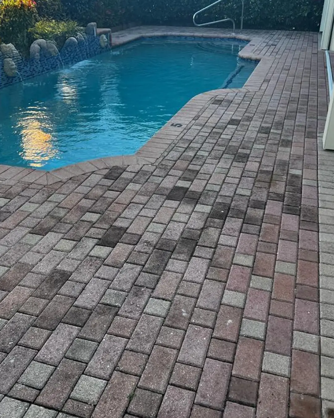 Paver color restoration before