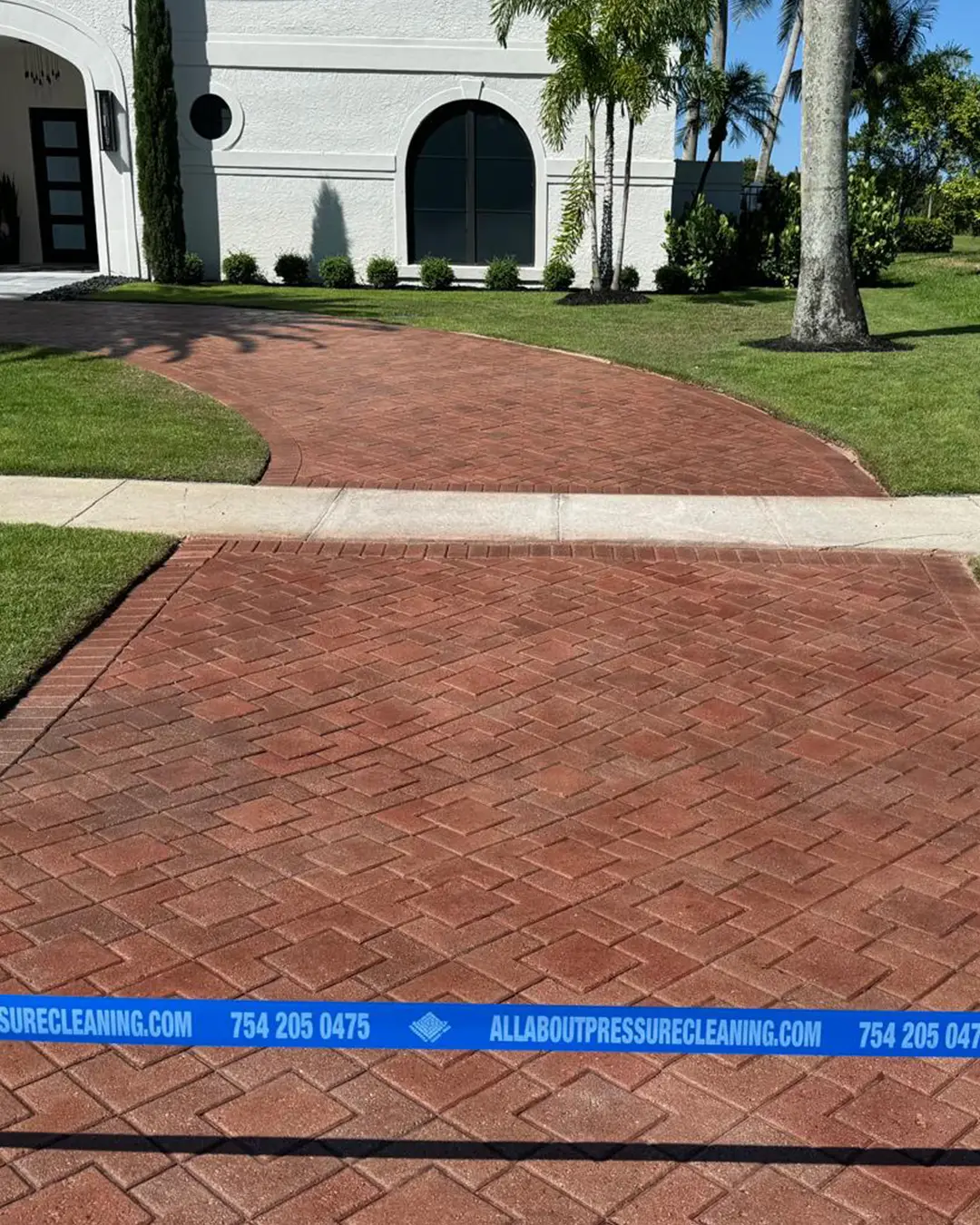 Pavers after a pigmented sealer application