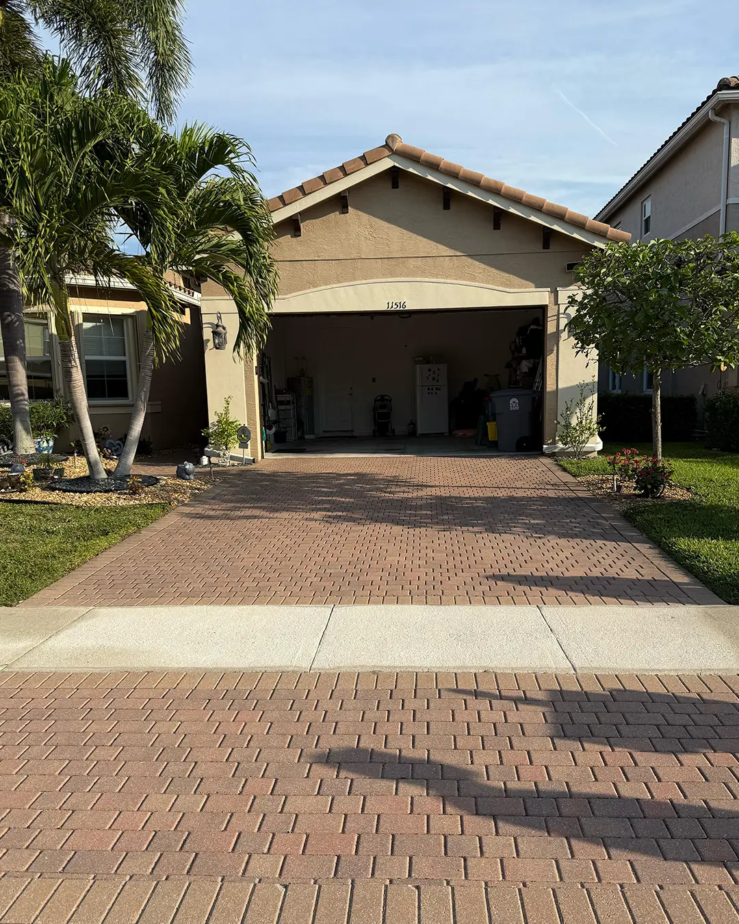Walkway cleaning before
