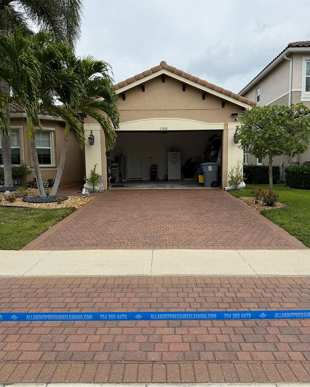 Walkway cleaning after