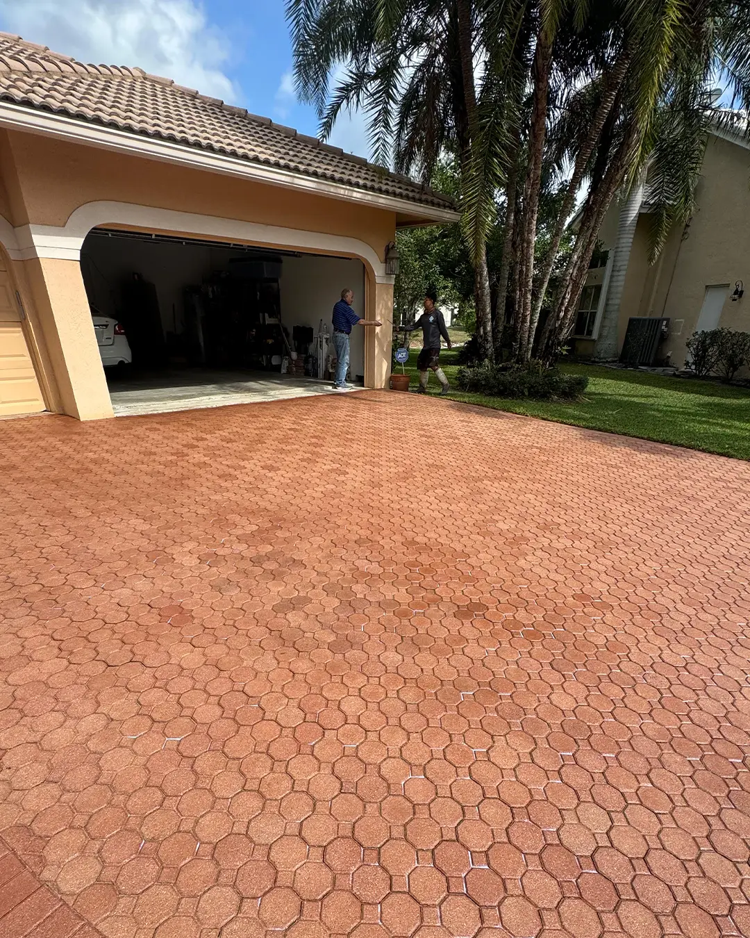Patio pavers after