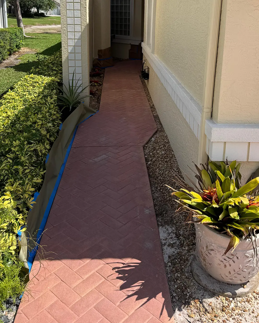 Deck painting before