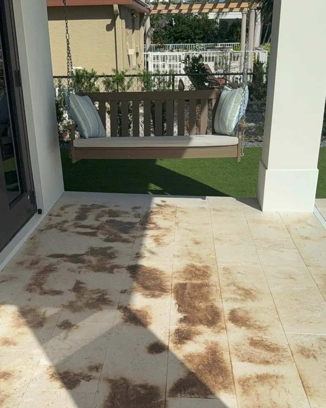 Stain removal before
