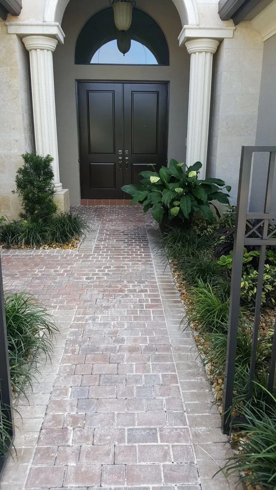 Front entry paver walkway before